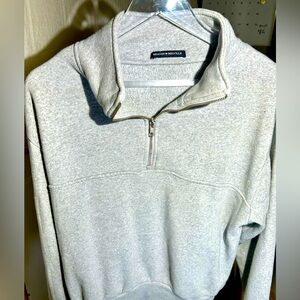 Brandy Melville Grey Quarter-Zip Pullover Sweatshirt